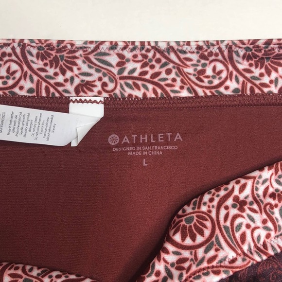 NWT athleta aqualux batik mid rise bikini bottoms size large - Picture 6 of 8